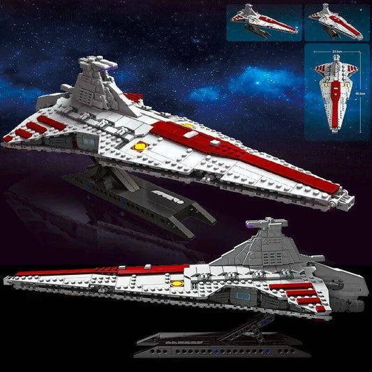 JieStar MOC Building Block Set: Star Wars MOC Venator Attack Cruiser Spaceship, Model 67106