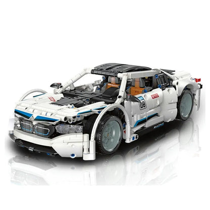 JieStar MOC Motorized Building Block Set: BMW I8 Super Racing Car 92016