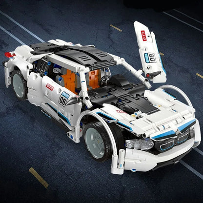 JieStar MOC Motorized Building Block Set: BMW I8 Super Racing Car 92016