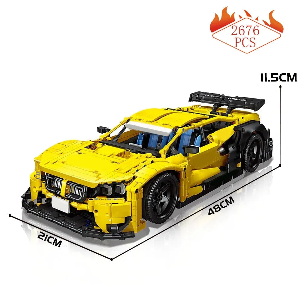 JieStar MOC Building Block Set: BMW M4 DTM Sports Racing Car, Model 92024