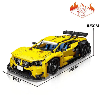 JieStar MOC Building Block Set: BMW M4 DTM Sports Racing Car, Model 92024