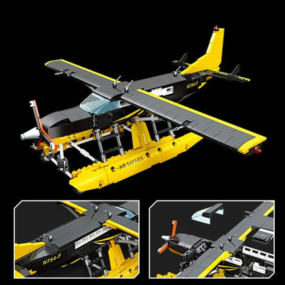 JieStar MOC Building Block Set: Cargo Plane Cessna 208 Aircraft, Model 58007