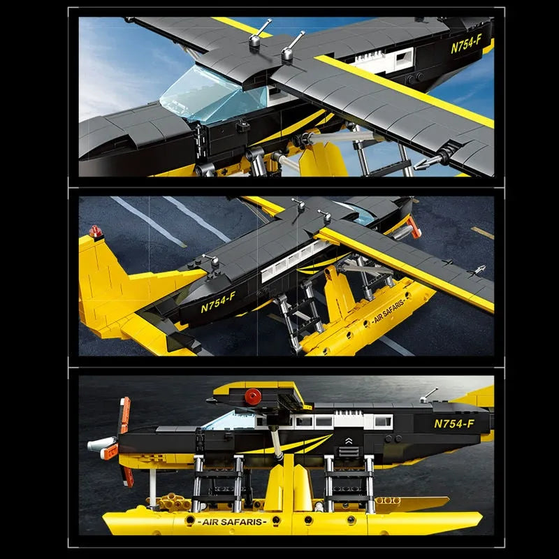 JieStar MOC Building Block Set: Cargo Plane Cessna 208 Aircraft, Model 58007