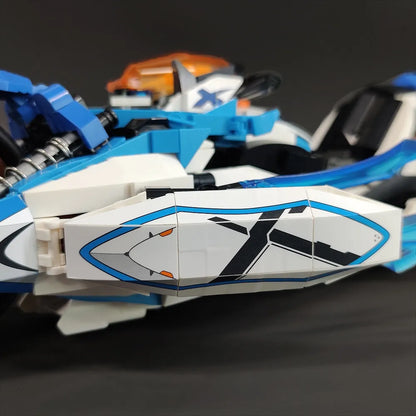 JieStar MOC Building Block Set: CYBERANGEL Concept Motorcycle, Model 58013