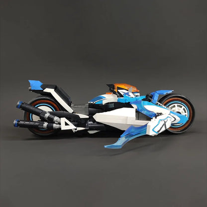 JieStar MOC Building Block Set: CYBERANGEL Concept Motorcycle, Model 58013