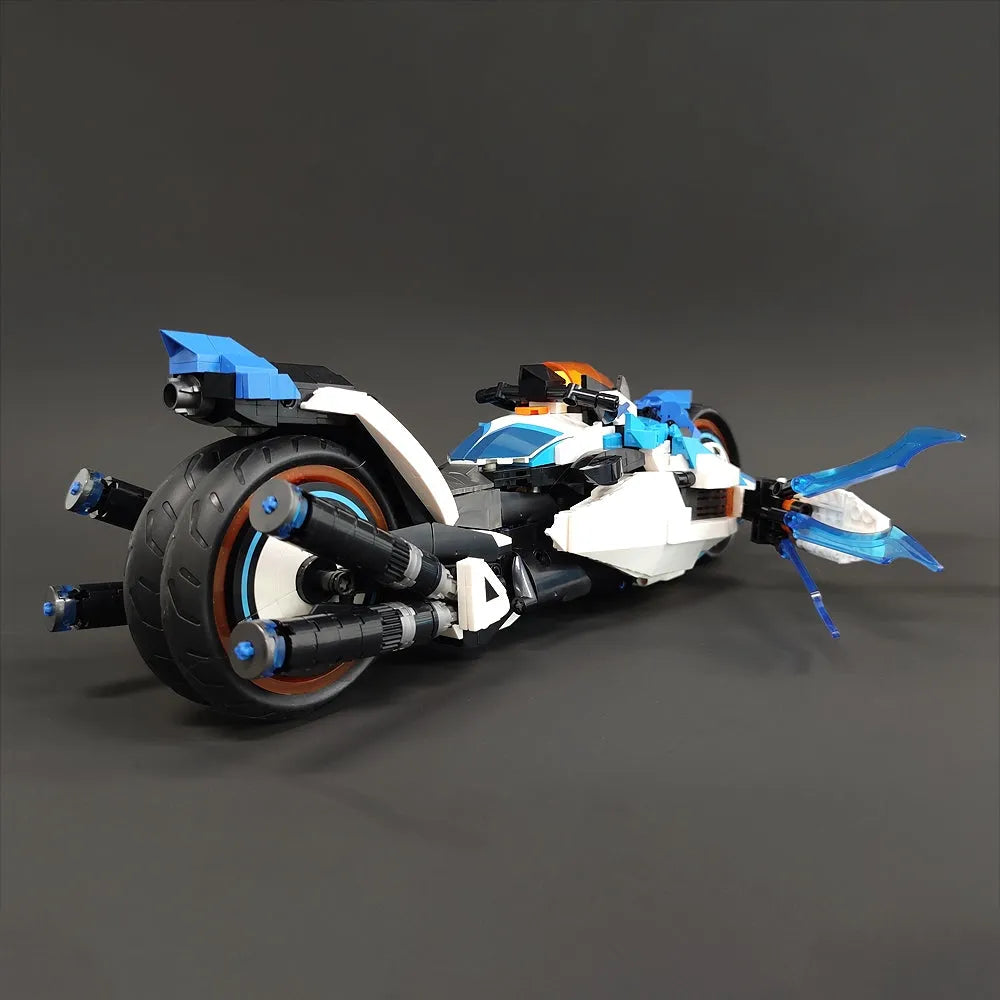 JieStar MOC Building Block Set: CYBERANGEL Concept Motorcycle, Model 58013