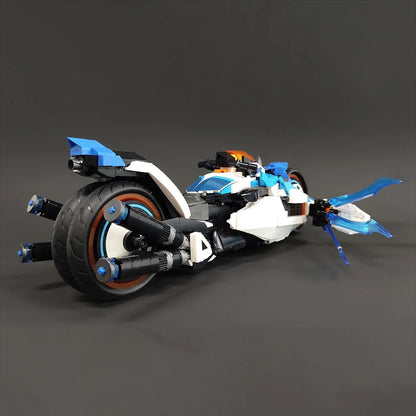 JieStar MOC Building Block Set: CYBERANGEL Concept Motorcycle, Model 58013