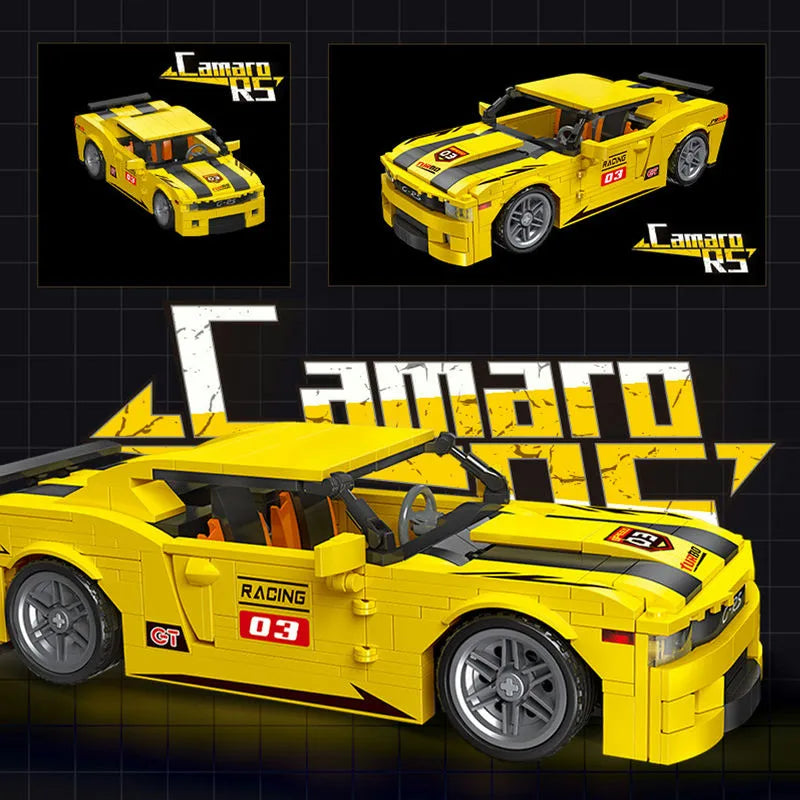 JieStar MOC Building Block Set: Chevrolet Camaro RS Car 92009