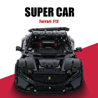 JieStar MOC Motorized Building Block Set: Ferrari F12 Sports Racing Car 91102