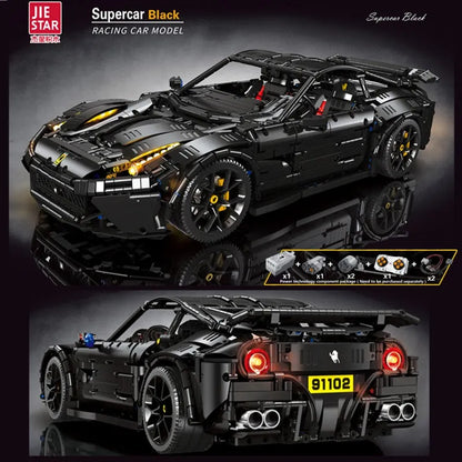JieStar MOC Motorized Building Block Set: Ferrari F12 Sports Racing Car 91102