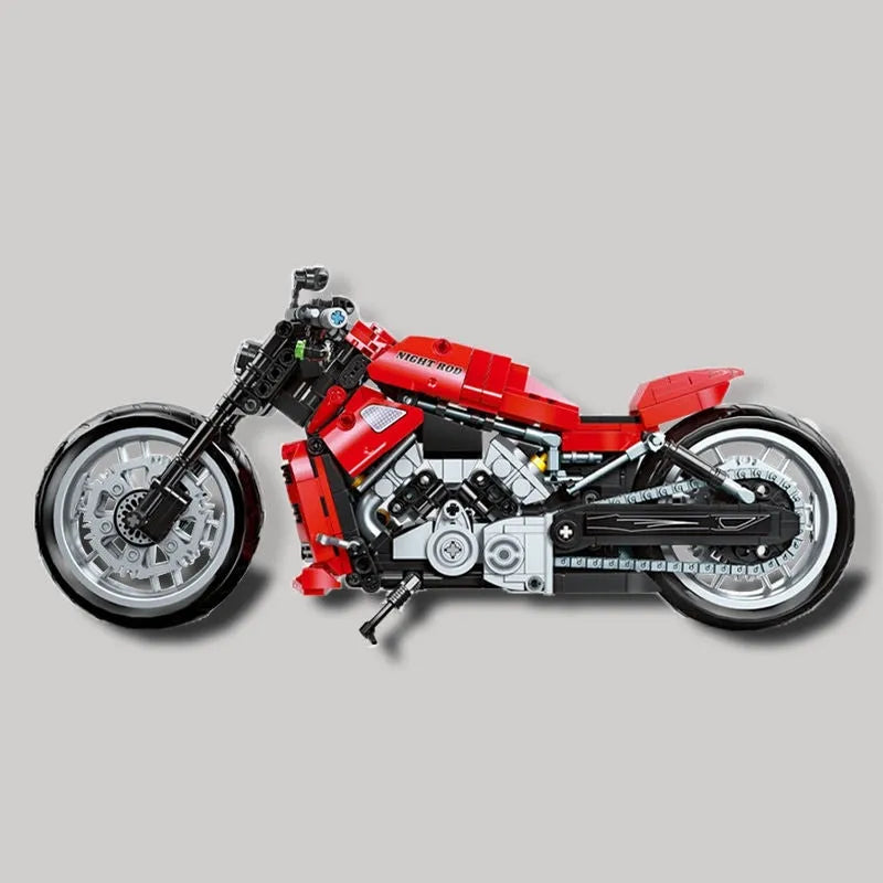JieStar MOC Building Block Set: Harley Night Rod Motorcycle 91020