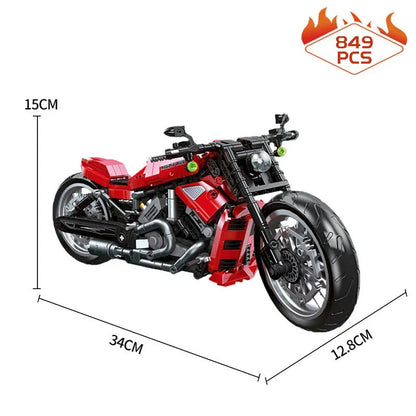 JieStar MOC Building Block Set: Harley Night Rod Motorcycle 91020