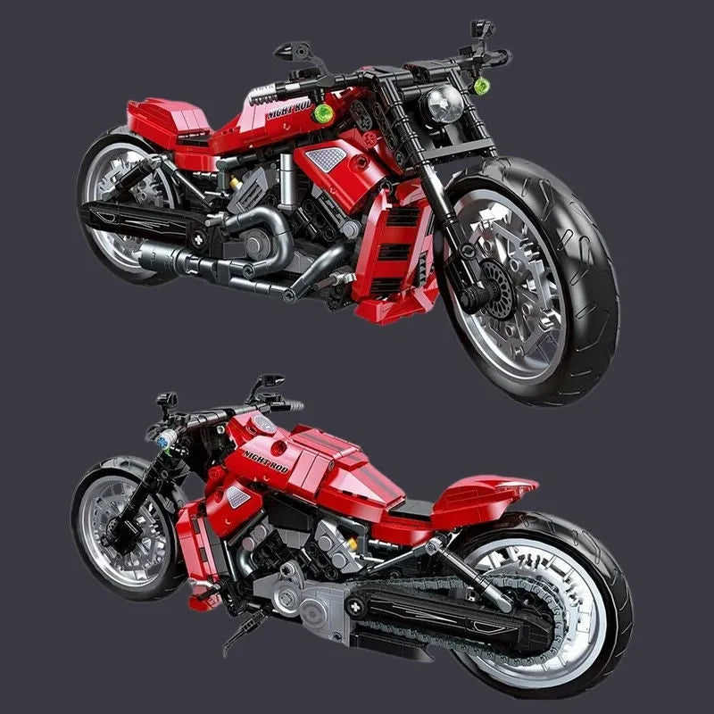 JieStar MOC Building Block Set: Harley Night Rod Motorcycle 91020