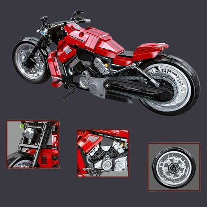 JieStar MOC Building Block Set: Harley Night Rod Motorcycle 91020