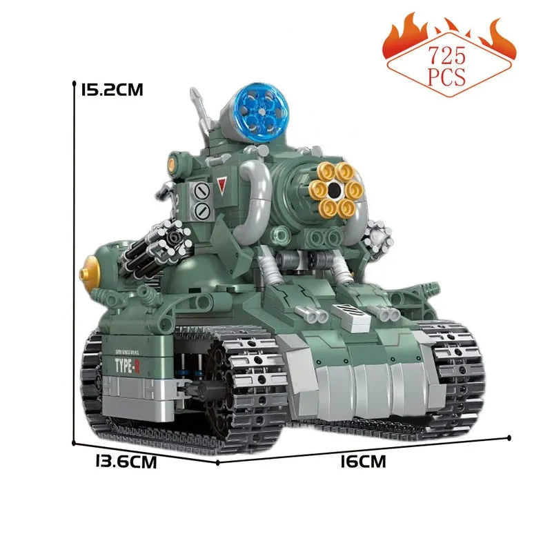 JieStar MOC Building Block Set: Motorized SV001 Chariot Tank, Model JS37002
