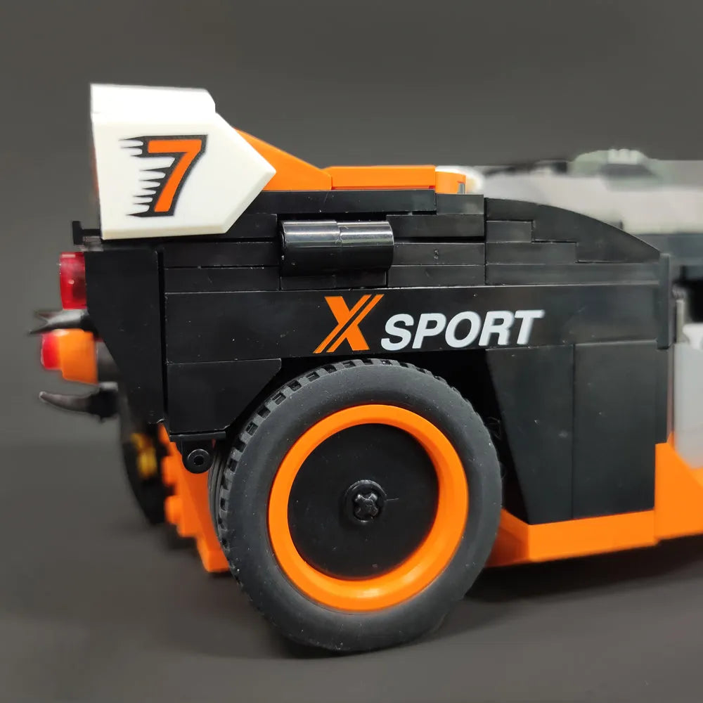 JieStar MOC Building Block Set: Motorized MOC Phoneix-7 Racing Car, Model 92012