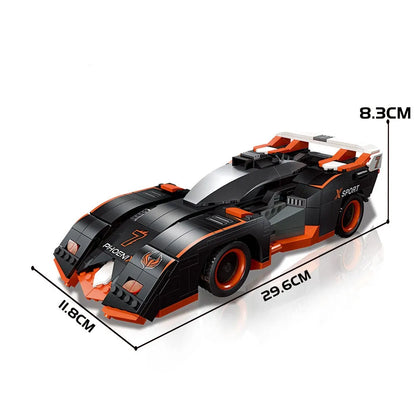 JieStar MOC Building Block Set: Motorized MOC Phoneix-7 Racing Car, Model 92012