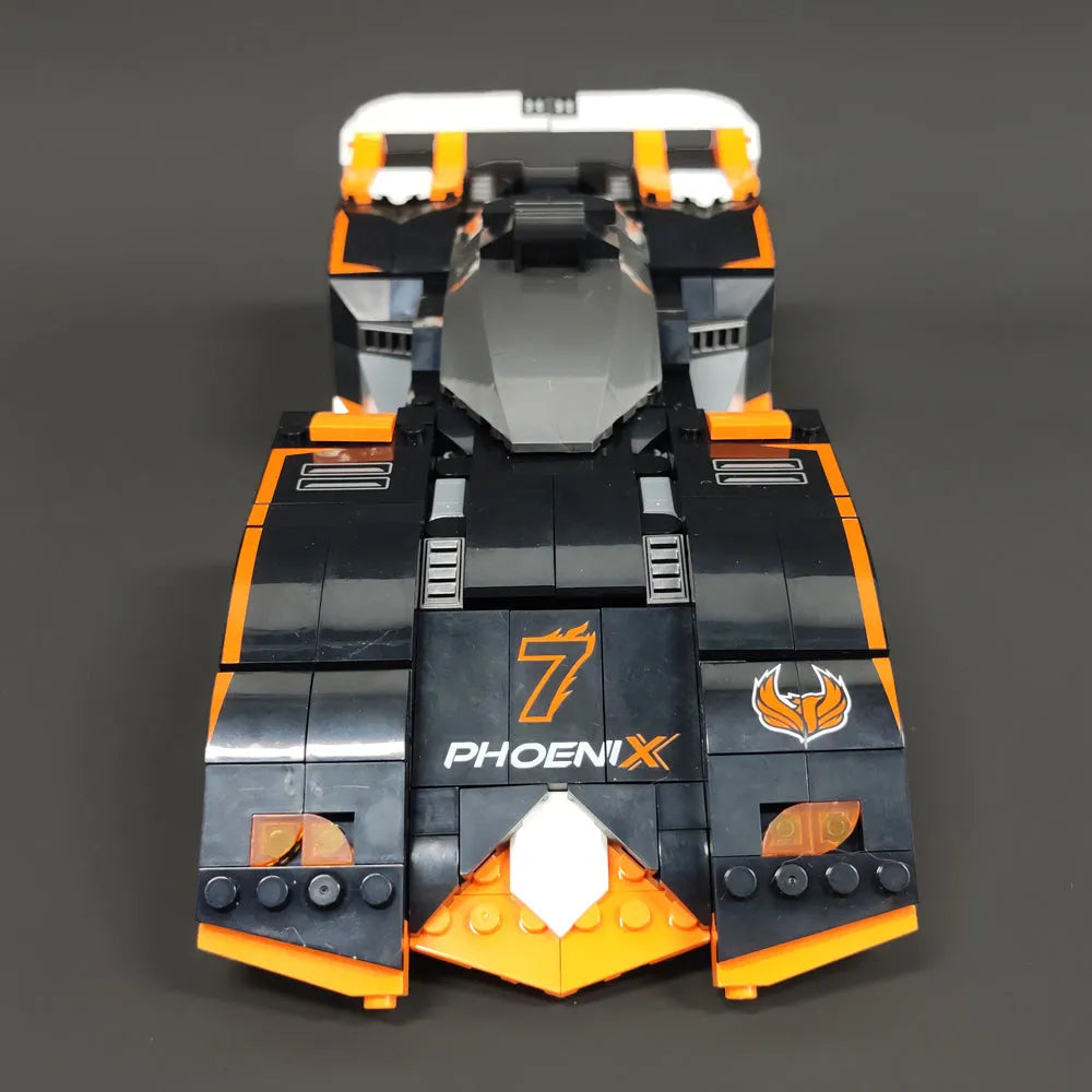 JieStar MOC Building Block Set: Motorized MOC Phoneix-7 Racing Car, Model 92012
