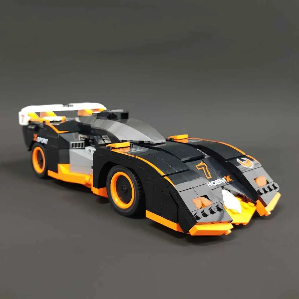 JieStar MOC Building Block Set: Motorized MOC Phoneix-7 Racing Car, Model 92012
