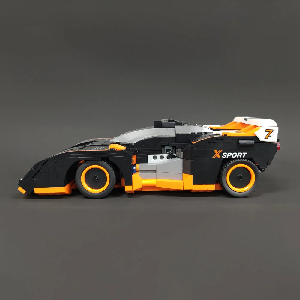JieStar MOC Building Block Set: Motorized MOC Phoneix-7 Racing Car, Model 92012