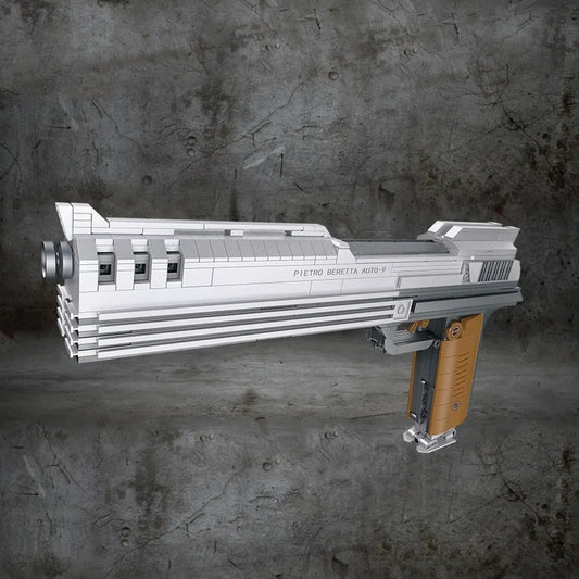 JieStar MOC Building Block Set: Weapon MOC Beretta Auto-9 Pistol Gun, Model 58024