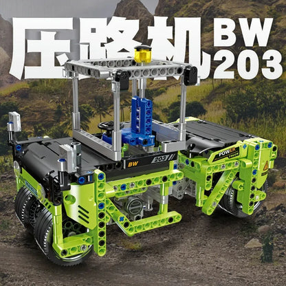JieStar Building Block Set: Mini Road Roller Steamroller Truck, Model JS91004