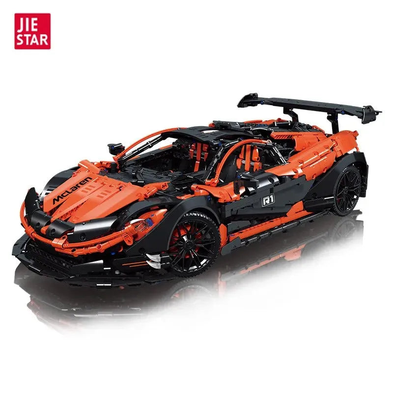 JieStar MOC Motorized Building Block Set: Hypercar MOC Super P1 Racing Car 91104