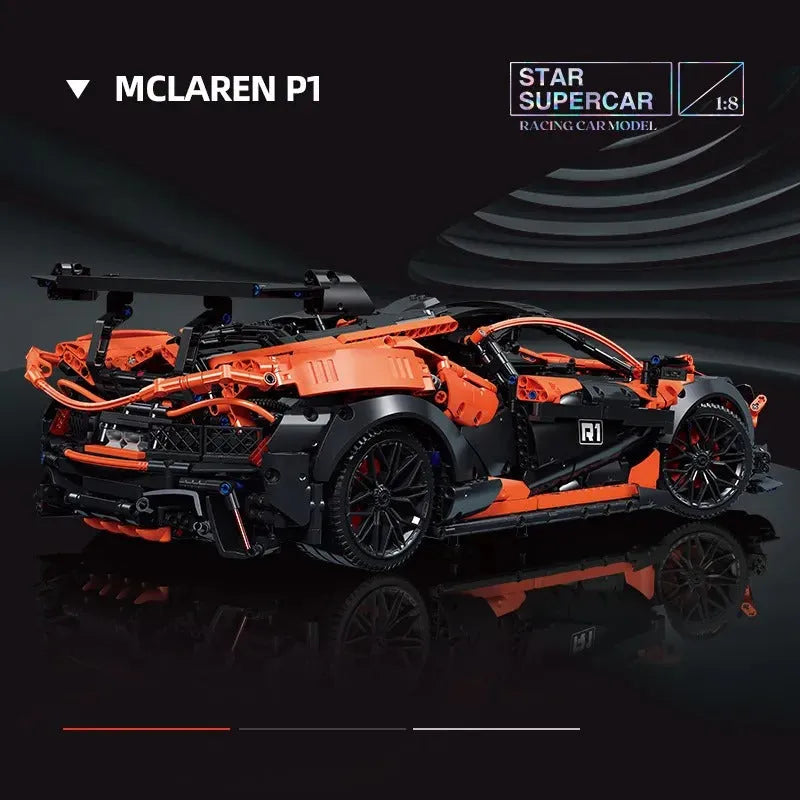 JieStar MOC Motorized Building Block Set: Hypercar MOC Super P1 Racing Car 91104