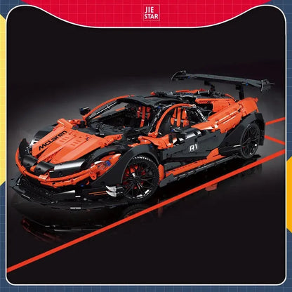 JieStar MOC Motorized Building Block Set: Hypercar MOC Super P1 Racing Car 91104