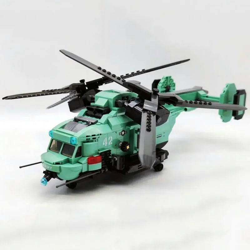 JieStar MOC Building Block Set: Twin-Rotor Helicopter 58008