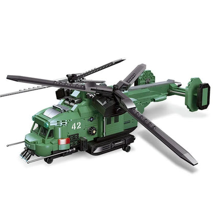 JieStar MOC Building Block Set: Twin-Rotor Helicopter 58008