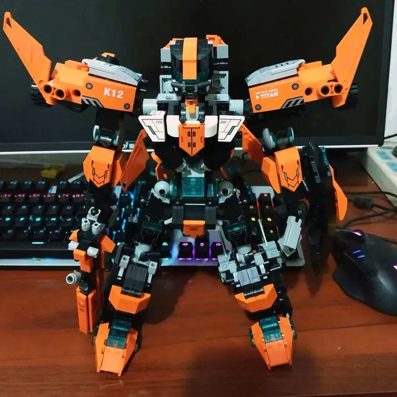 JieStar Building Block Set: Transforming Titan Knight Mecha Robot Warrior, Model 67030