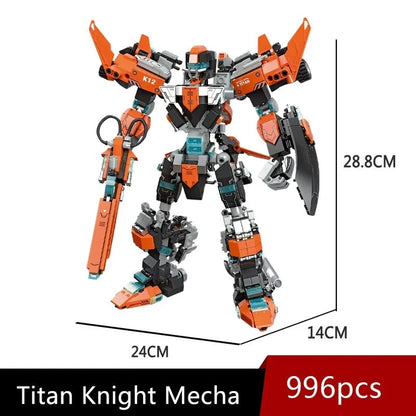 JieStar Building Block Set: Transforming Titan Knight Mecha Robot Warrior, Model 67030