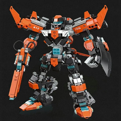 JieStar Building Block Set: Transforming Titan Knight Mecha Robot Warrior, Model 67030