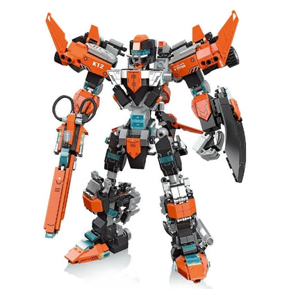 JieStar Building Block Set: Transforming Titan Knight Mecha Robot Warrior, Model 67030