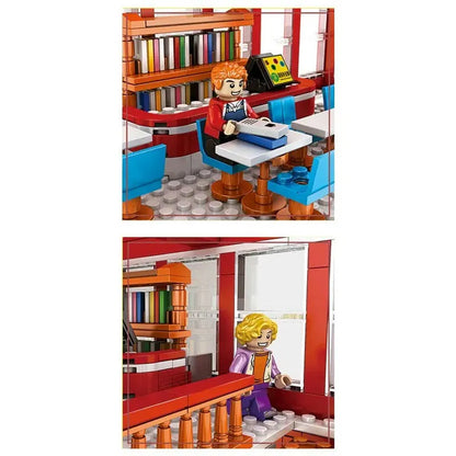 JuHang MOC Building Block Set: Street Expert MOC Chinese Bookstore, Model JH86003
