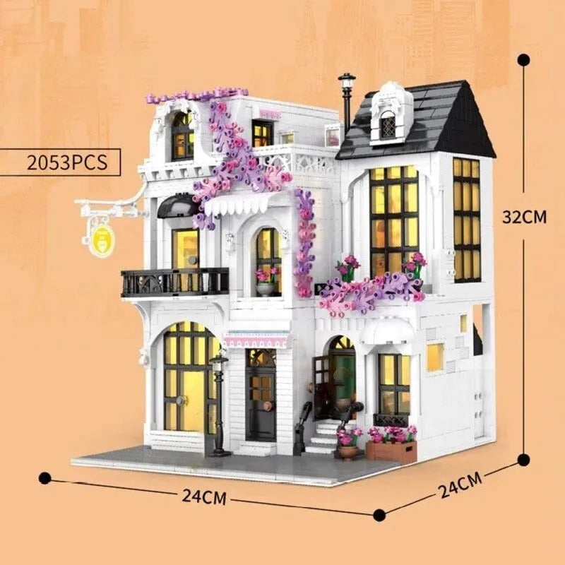 JuHang Building Block Set: European Garden City Flower Store, Model 86013