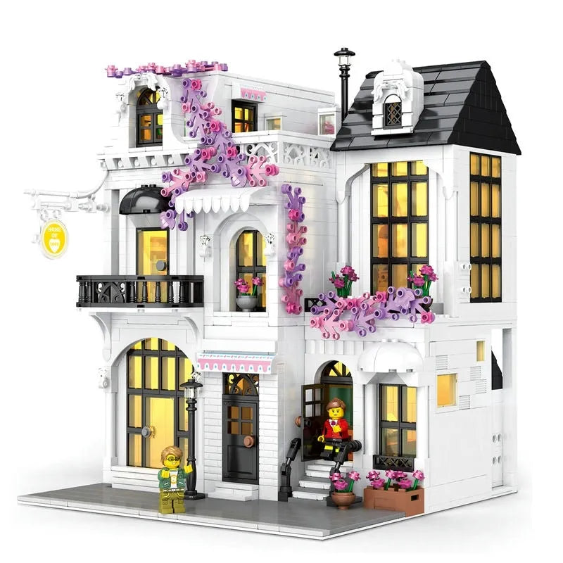 JuHang Building Block Set: European Garden City Flower Store, Model 86013