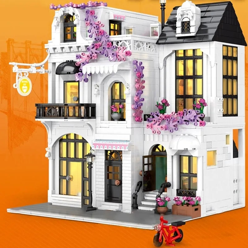JuHang Building Block Set: European Garden City Flower Store, Model 86013