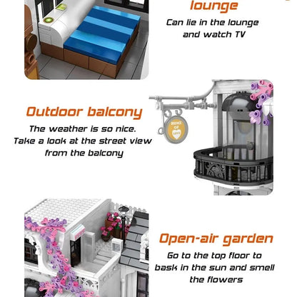 JuHang Building Block Set: European Garden City Flower Store, Model 86013