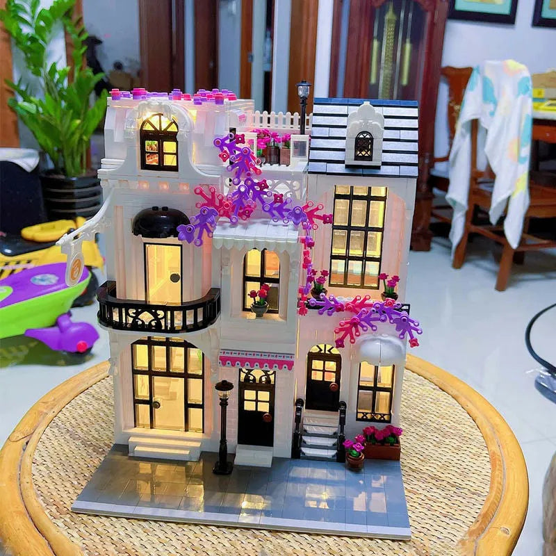 JuHang Building Block Set: European Garden City Flower Store, Model 86013