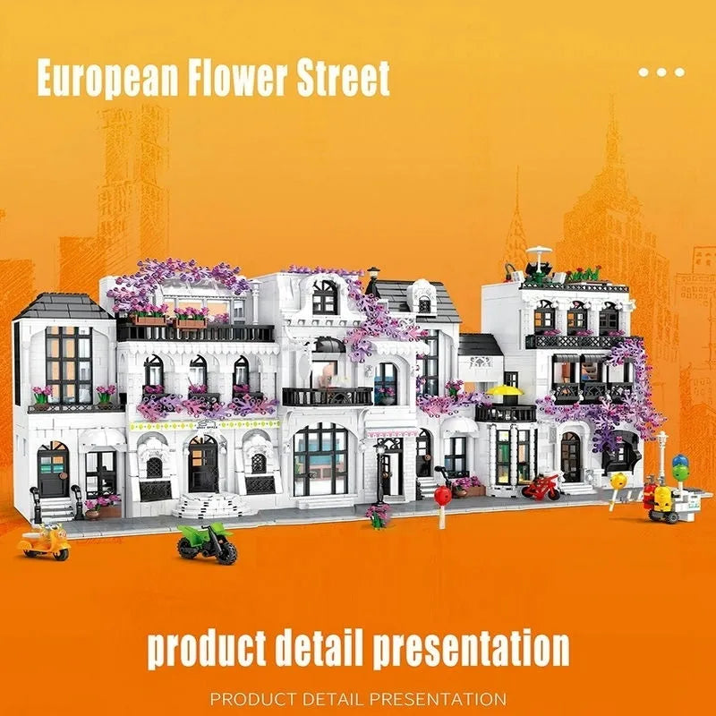 JuHang Building Block Set: European Garden City Flower Store, Model 86013