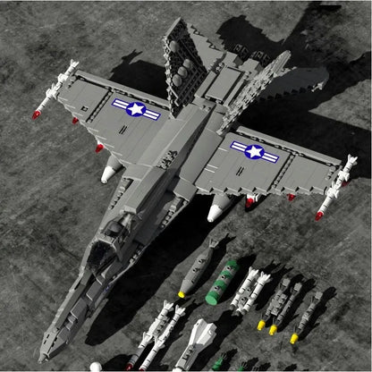 JuHang Building Block Set: Aircraft F-18 Hornet Fighter Jet, Model 88005