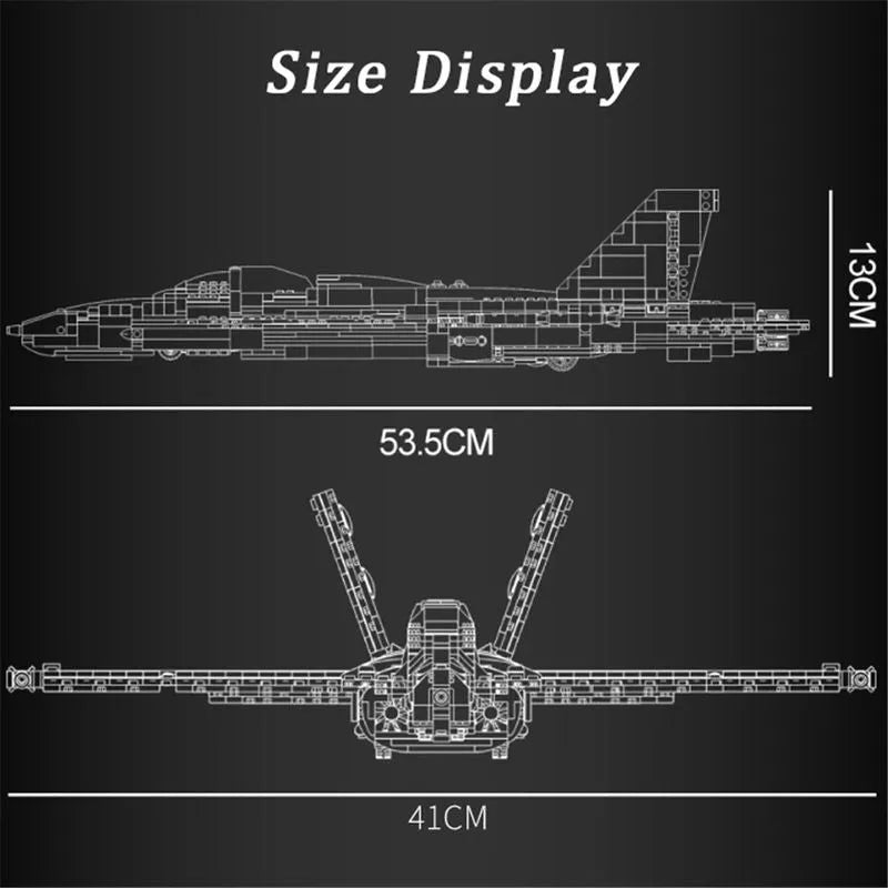 JuHang Building Block Set: Aircraft F-18 Hornet Fighter Jet, Model 88005