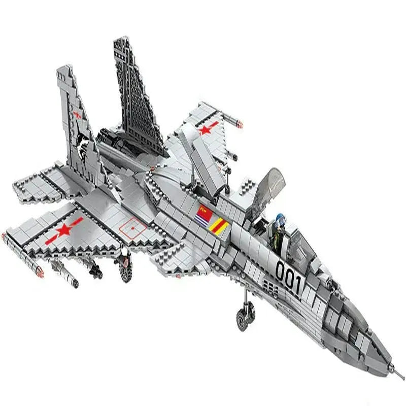 JuHang Building Block Set: Aircraft J-15 Flying Shark Fighter Jet, Model 88006