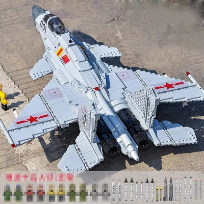 JuHang Building Block Set: Aircraft J-15 Flying Shark Fighter Jet, Model 88006