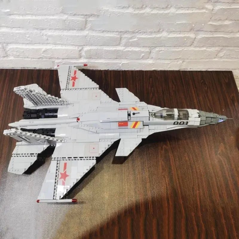 JuHang Building Block Set: Aircraft J-15 Flying Shark Fighter Jet, Model 88006