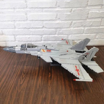 JuHang Building Block Set: Aircraft J-15 Flying Shark Fighter Jet, Model 88006