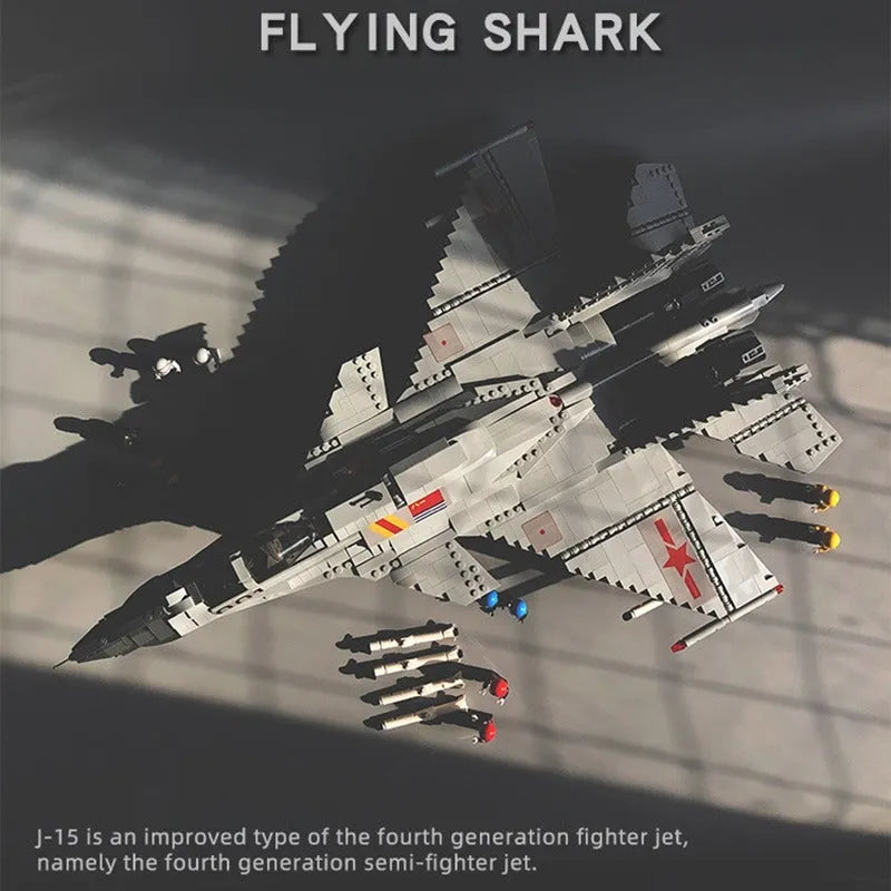 JuHang Building Block Set: Aircraft J-15 Flying Shark Fighter Jet, Model 88006
