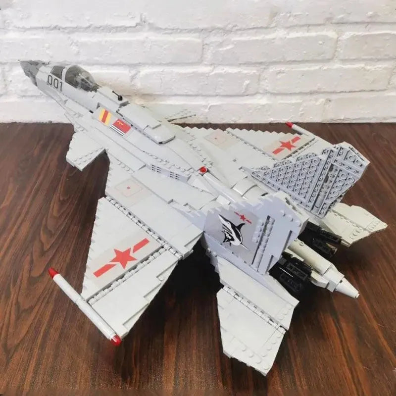 JuHang Building Block Set: Aircraft J-15 Flying Shark Fighter Jet, Model 88006